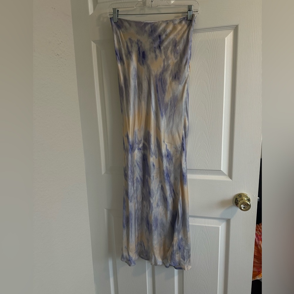 Urban Outfitters Lana Tie Dye Silky Maxi Skirt